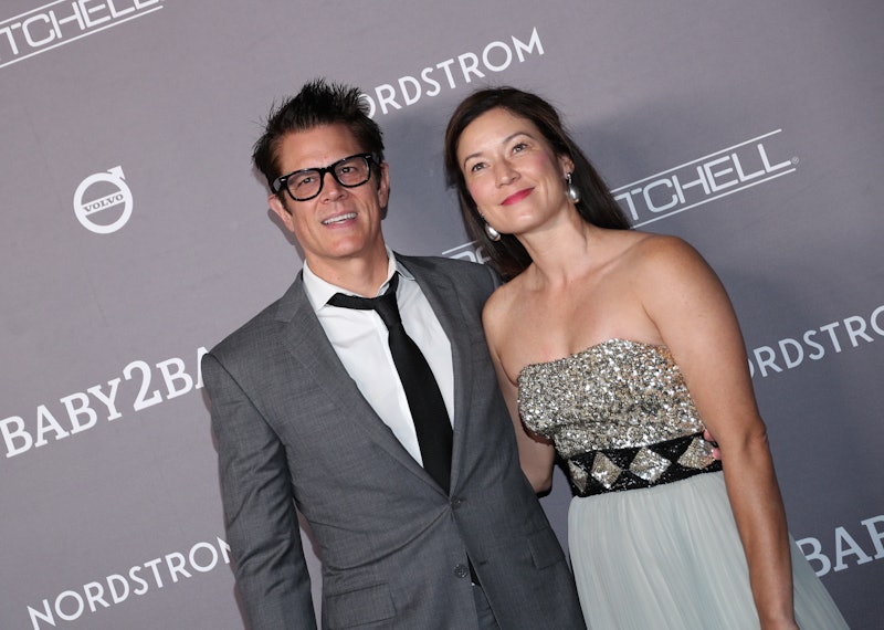 LOS ANGELES, CALIFORNIA - NOVEMBER 09: Johnny Knoxville and Naomi Nelson attend the 2019 Baby2Baby G...