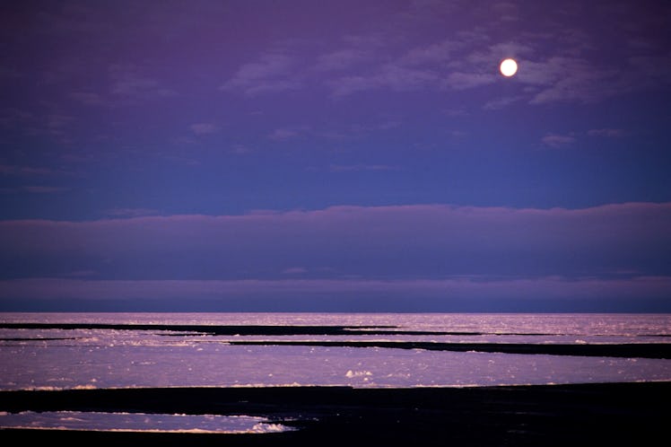 ANTARCTICA - 1994/01/01: Antarctica, Weddell Sea, Pack Ice With Full Moon. (Photo by Wolfgang Kaehle...