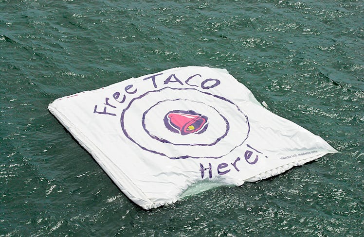 386954 01: Undated File Photo: Taco Bell Floats A Promotional "Bullseye Target," In The Ocean. The T...