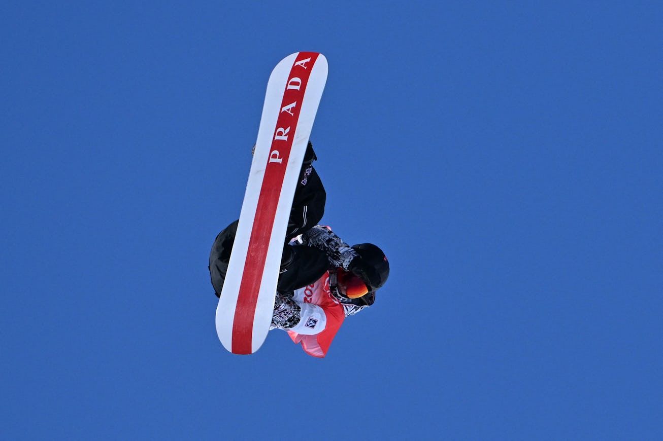 USA's Julia Marino competes in the snowboard women's slopestyle final run during the Beijing 2022 Wi...
