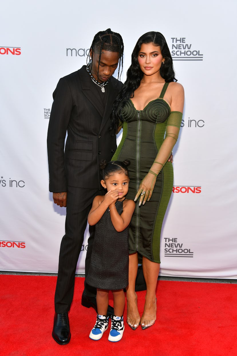 NEW YORK, NEW YORK - JUNE 15: Travis Scott, Kylie Jenner, and Stormi Webster attend the The 72nd Ann...