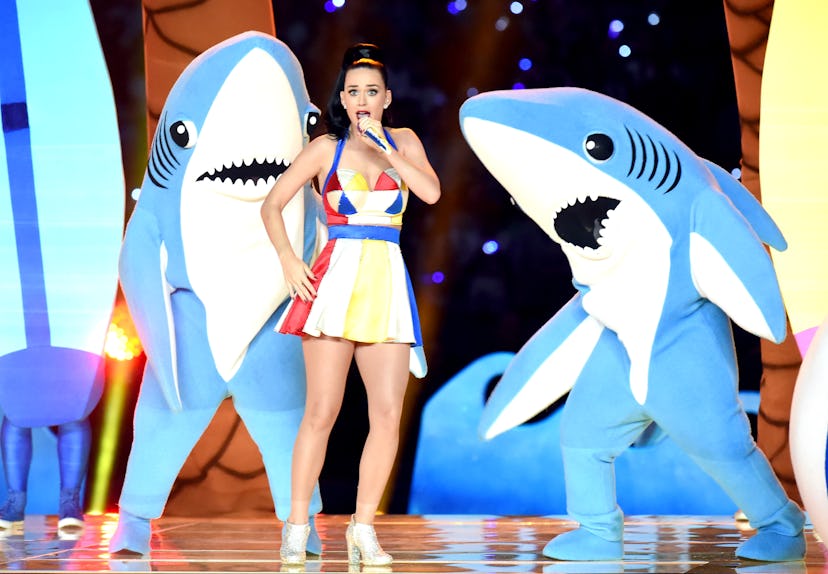 Katy Perry performs during the Pepsi Super Bowl XLIX Halftime Show at University of Phoenix Stadium ...