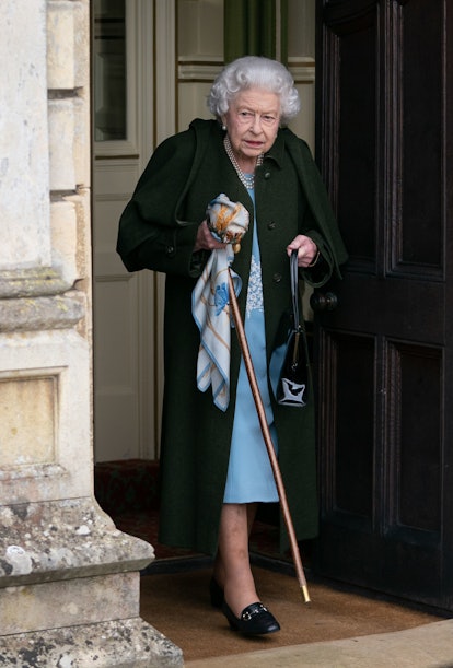 KING'S LYNN, ENGLAND - FEBRUARY 05: Queen Elizabeth II leaves Sandringham House after a reception wi...