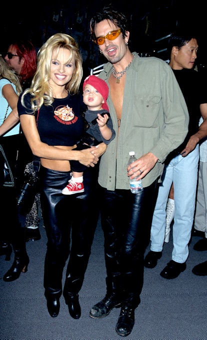 Pamela Anderson, Tommy Lee and son Brandon (Photo by Steve Granitz Archive/WireImage)