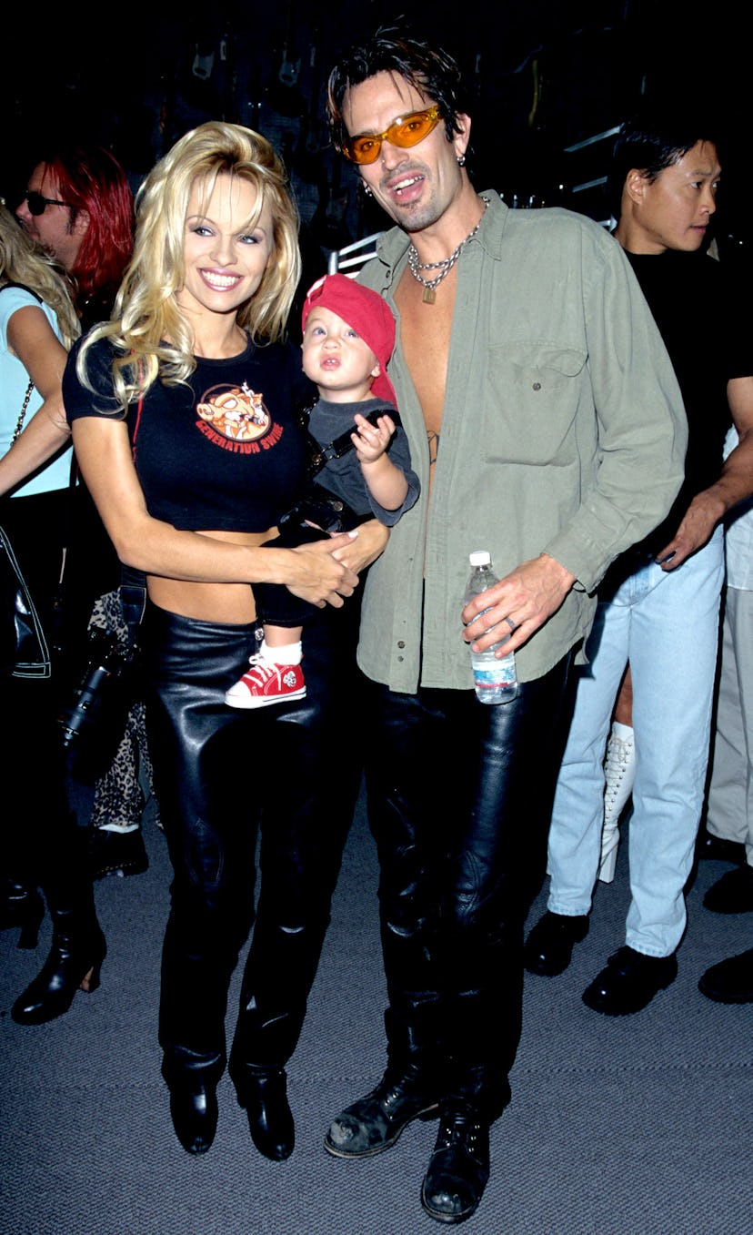 Pamela Anderson, Tommy Lee and son Brandon (Photo by Steve Granitz Archive/WireImage)