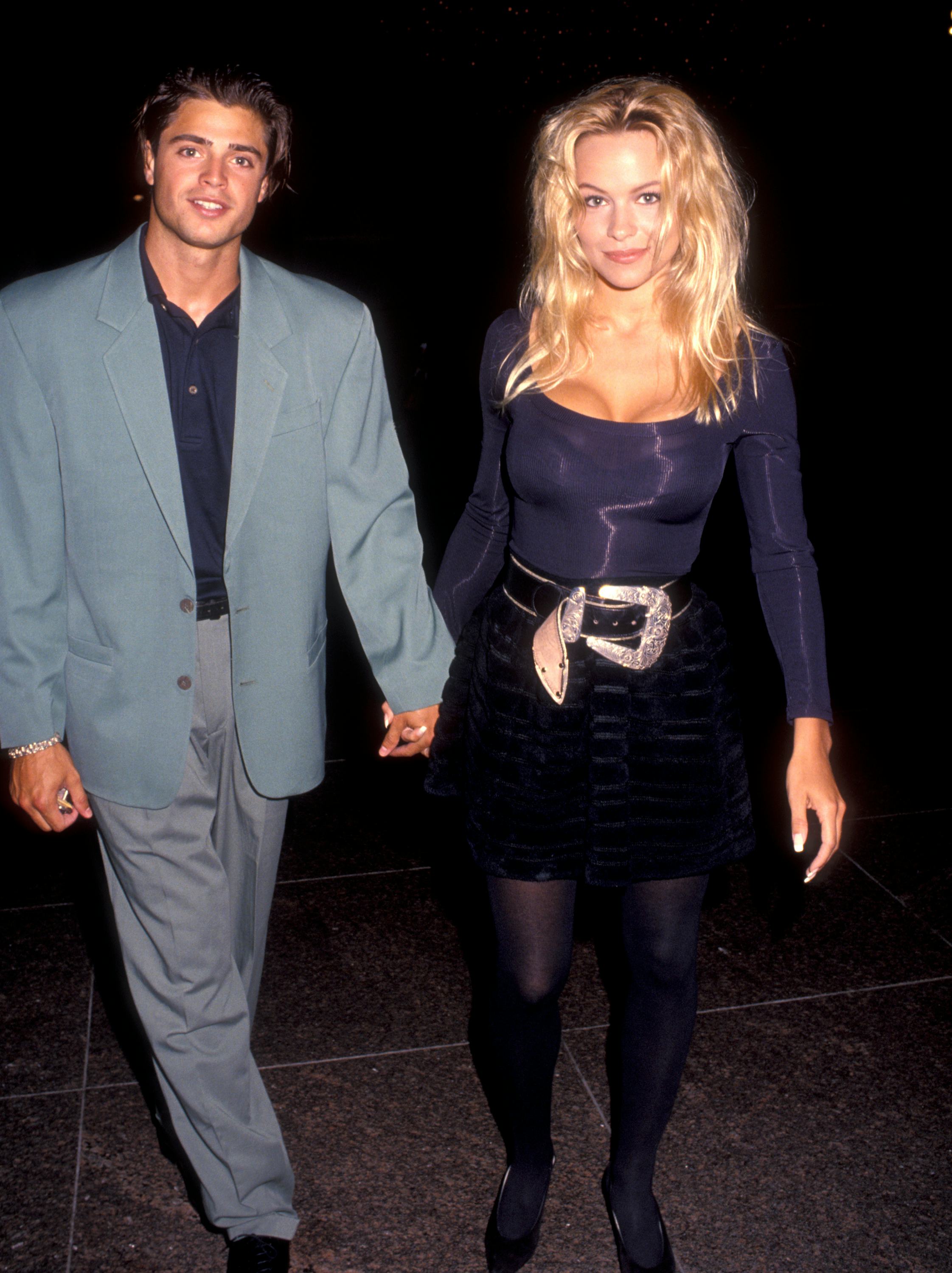 Pamela Anderson's '90s Style Includes Baby Tees & Mini Skirts