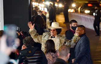 LOS ANGELES, CA - FEBRUARY 01: Eric Andre is seen outside TCL Chinese Theatre on February 01, 2022 i...