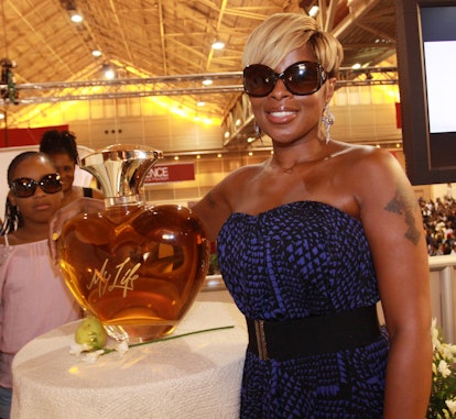 Mary J. Blige attends the My Life fragrance launch in 2010.
