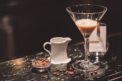 A lovely espresso martini served in a bar deserves some espresso martini captions for Instagram. 