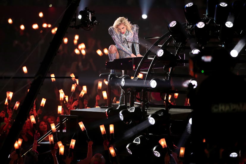 Lady Gaga performs during the Pepsi Zero Sugar Super Bowl LI Halftime Show.