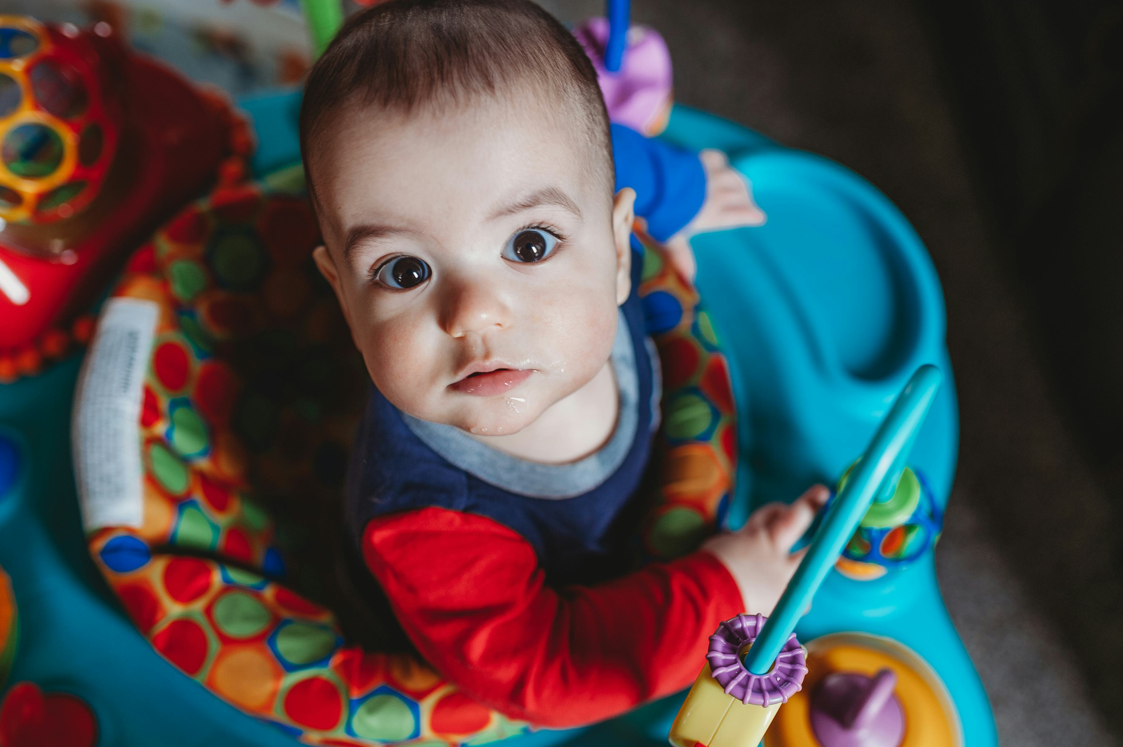 red baby jumper