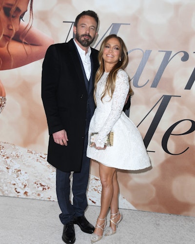 Ben Affleck and Jennifer Lopez at the premiere of 'Marry Me'.