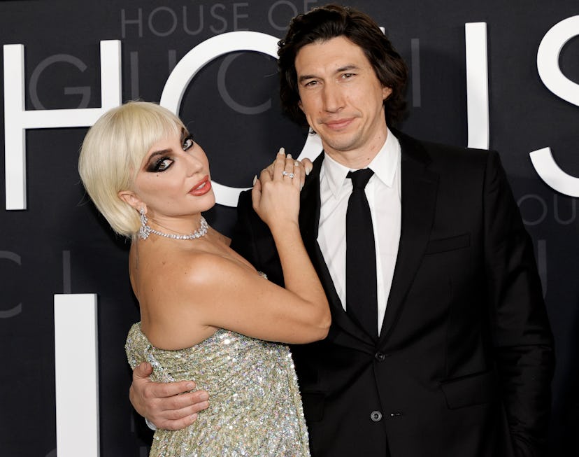 LOS ANGELES, CALIFORNIA - NOVEMBER 18: Lady Gaga and Adam Driver attend the Los Angeles Premiere Of ...