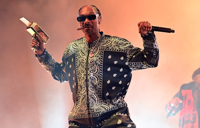 LEXINGTON, KENTUCKY - NOVEMBER 20: Snoop Dogg of hip-hop supergroup Mt. Westmore performs at Rupp A...