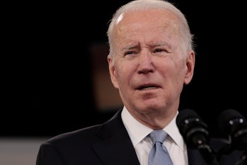 WASHINGTON, DC - FEBRUARY 08: U.S. President Joe Biden delivers remarks on his administration's effo...