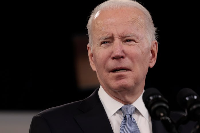 WASHINGTON, DC - FEBRUARY 08: U.S. President Joe Biden delivers remarks on his administration's effo...