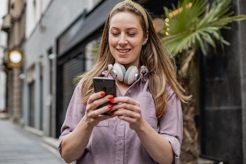 A woman goes to change her Instagram username on her phone.