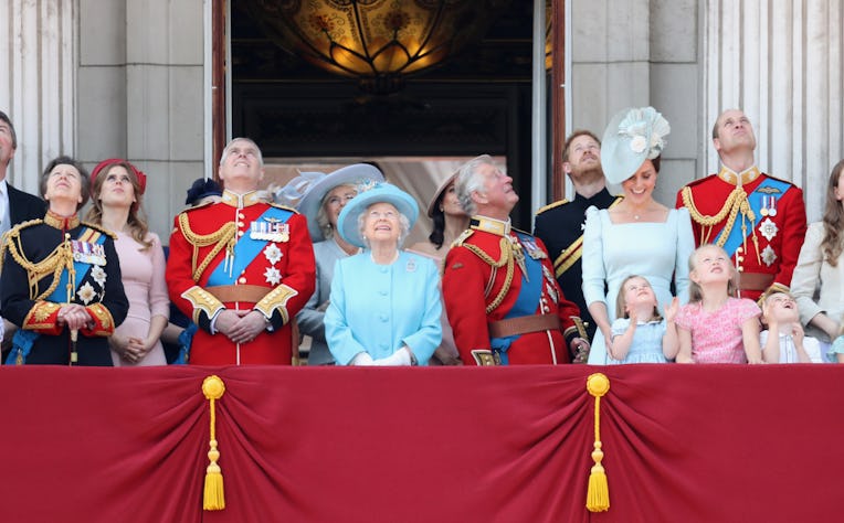 LONDON, ENGLAND - JUNE 09: Princess Anne, Princess Royal, Princess Beatrice, Lady Louise Windsor, P...
