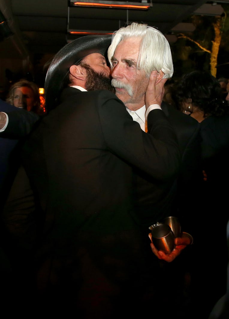 LAS VEGAS, NEVADA - DECEMBER 11: Tim McGraw and Sam Elliott attend the world premiere of "1883" at t...