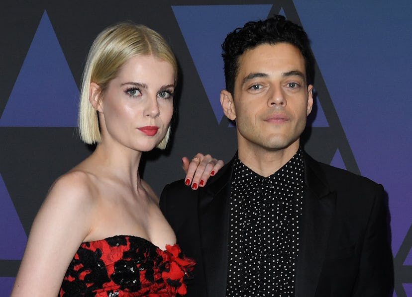 US actress Lucy Boynton and US actor Rami Malek attend the 10th Annual Governors Awards gala hosted …