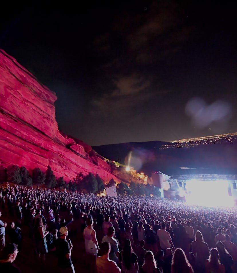 MORRISON, CO - JUNE 19: Umphrey's McGee perform at Red Rocks Amphitheater on June 19, 2021 in Morri...