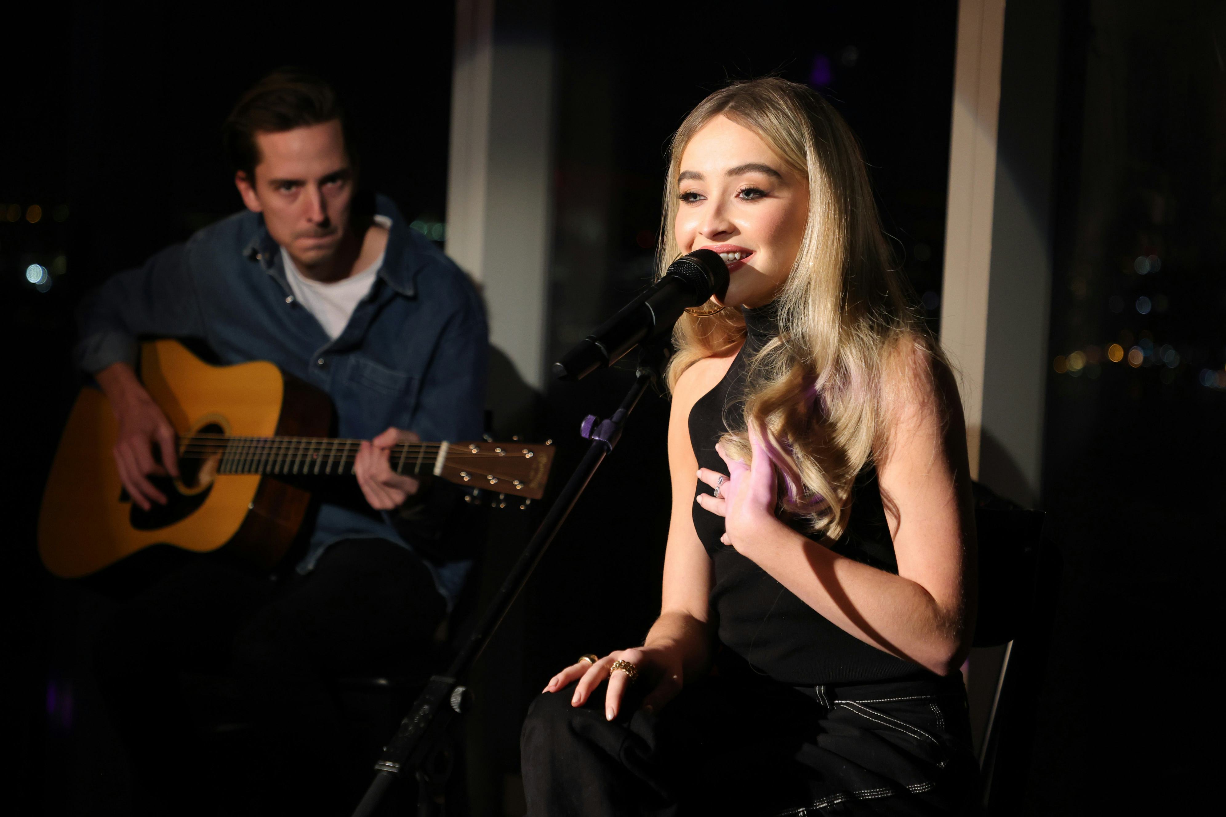 Sabrina Carpenter performs onstage with Samsung as they kick off the Samsung Galaxy Creator Collecti&hellip;