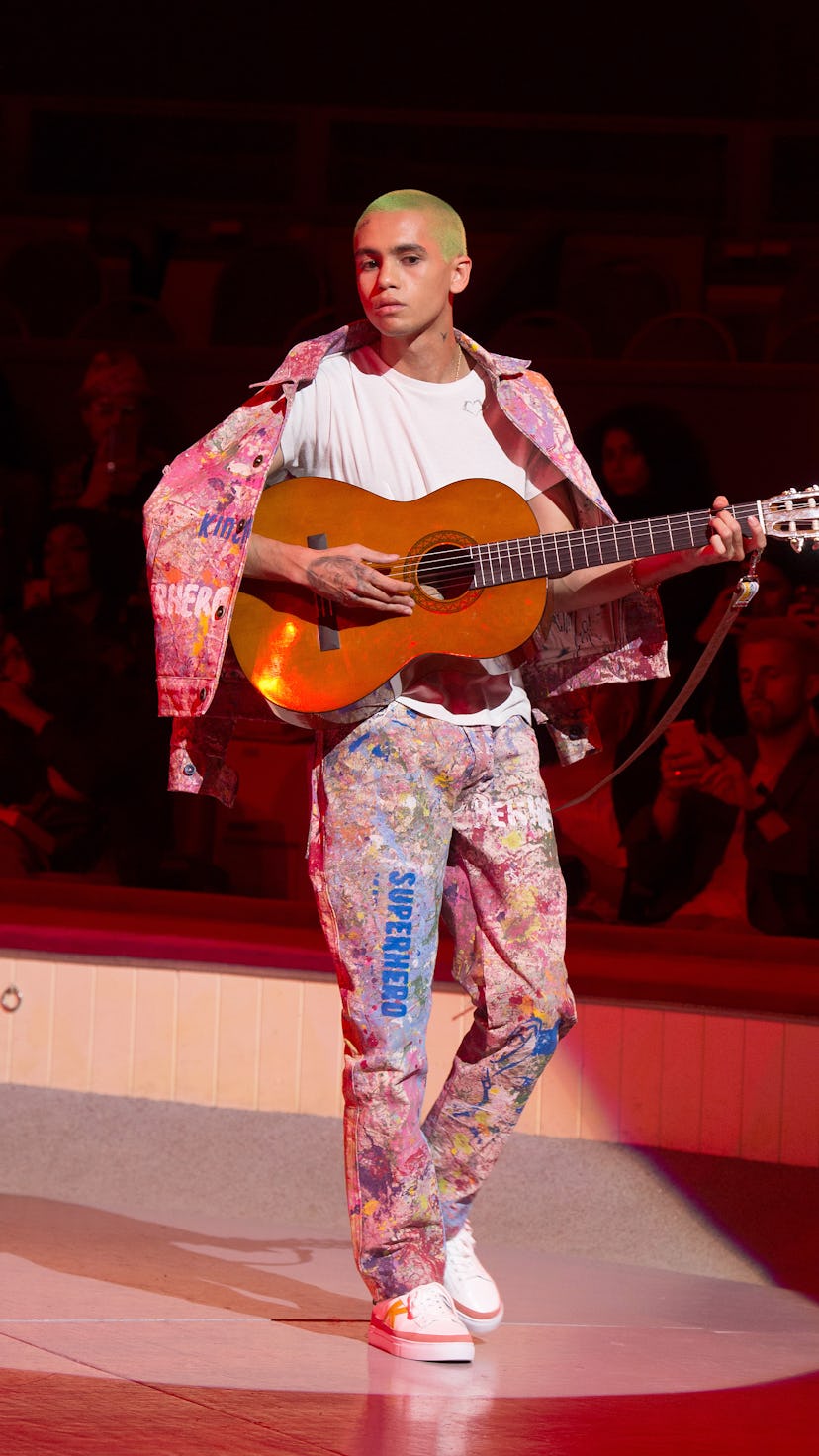 PARIS, FRANCE - JUNE 20: Singer Dominic Fike performs during the Kidsuper Menswear Spring Summer 202...