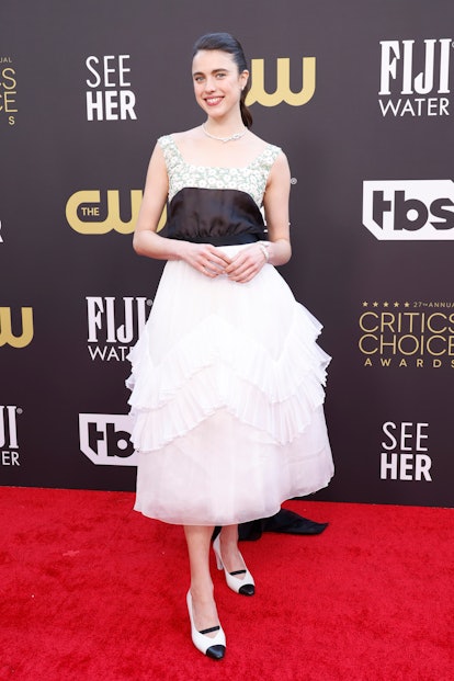 LOS ANGELES, CALIFORNIA - MARCH 13: Margaret Qualley attends the 27th Annual Critics Choice Awards a...