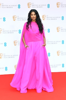 Simone Ashley attends the EE British Academy Film Awards 2022 