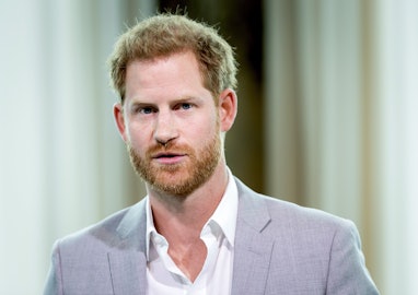 Britain's Prince Harry attends the Adam Tower project introduction and global partnership between Bo...