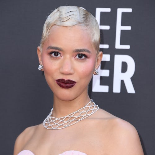 LOS ANGELES, CALIFORNIA - MARCH 13:  Jasmin Savoy Brown arrives at the 27th Annual Critics Choice Aw...