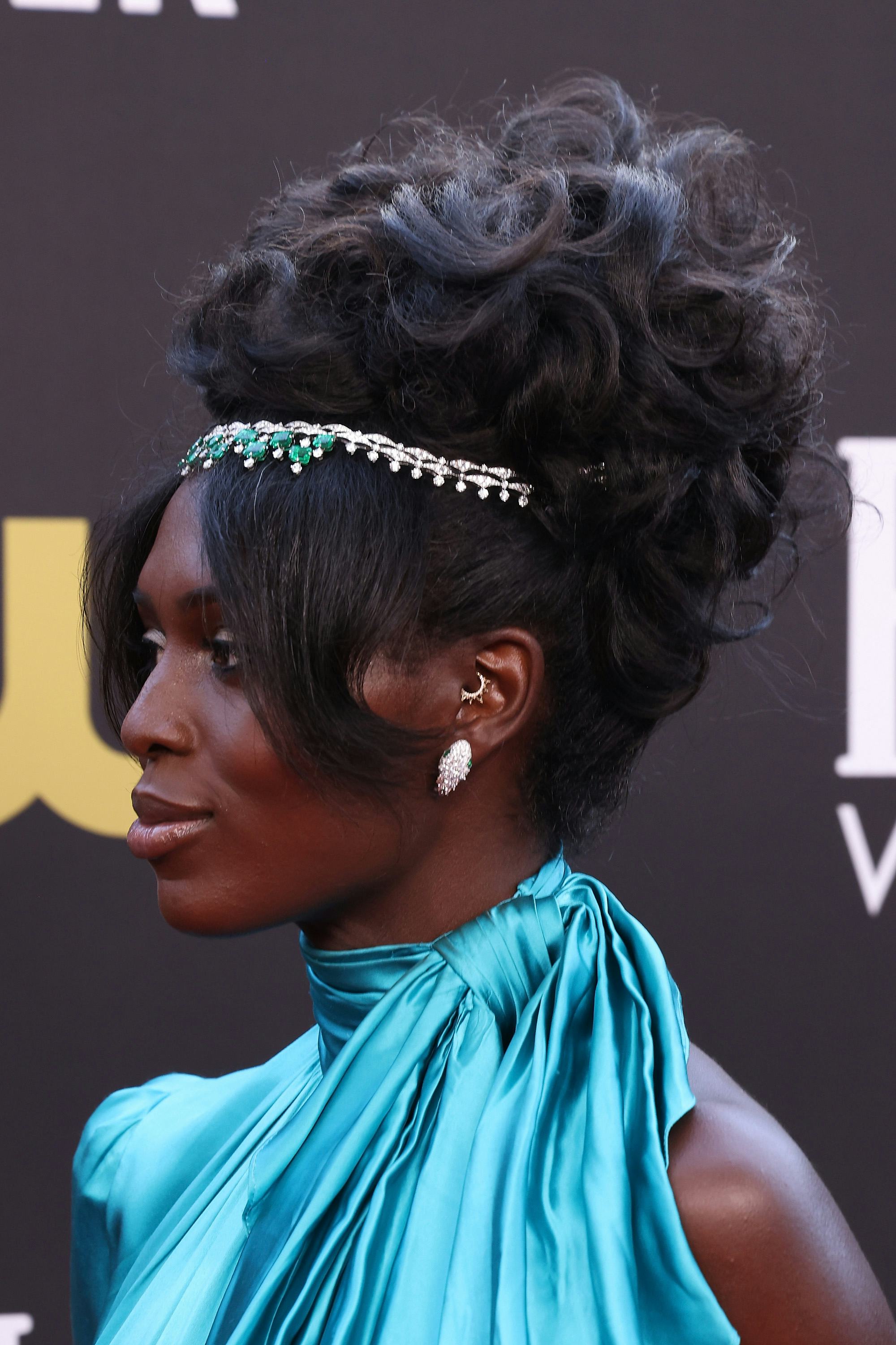 Jodie Turner-Smith had a stunning hairstyle at the 27th Annual Critics Choice Awards in 2022.