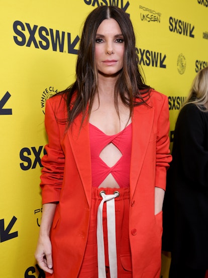 Sandra Bullock wearing a cutout bodysuit at the 2022 SXSW Conference and Festivals. 
