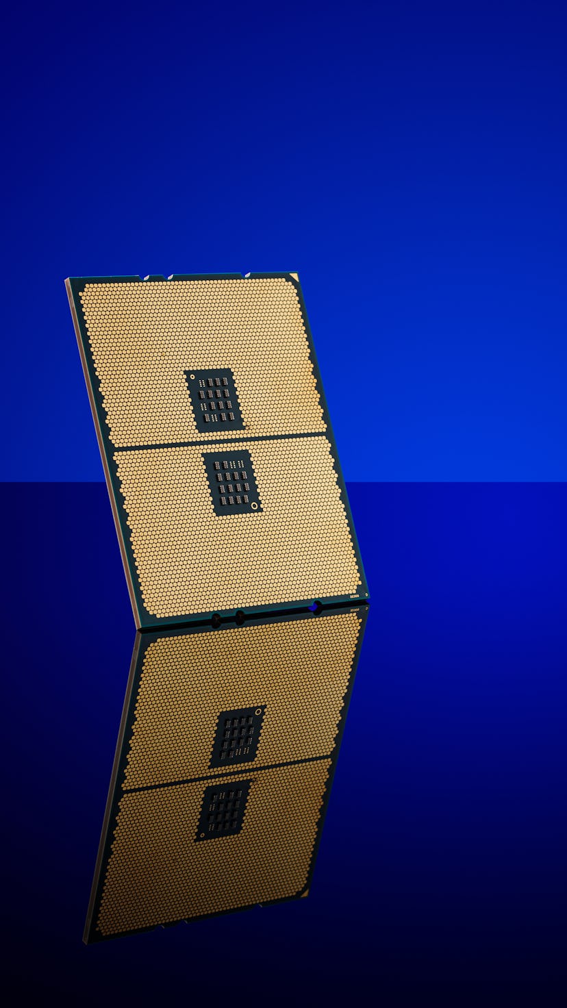 An AMD Ryzen Threadripper 3970X processor, taken on December 5, 2019. (Photo by Olly Curtis/Future P...