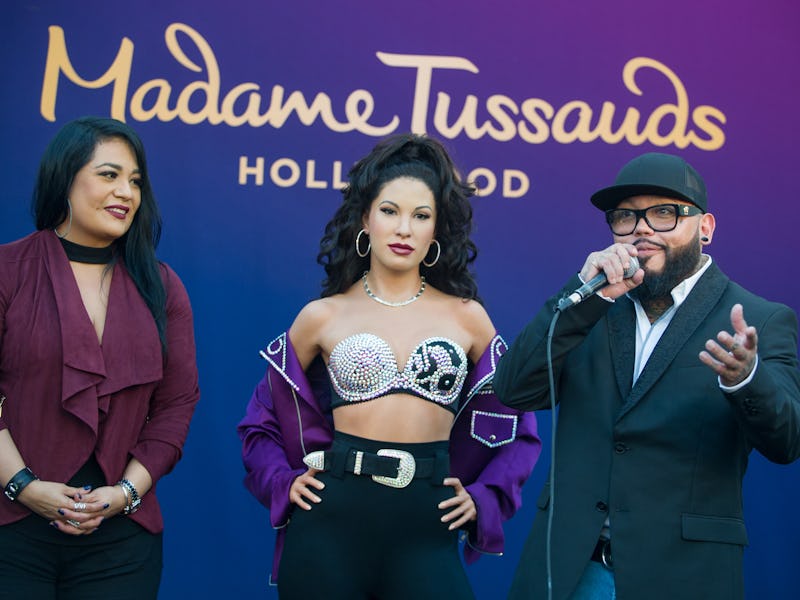 HOLLYWOOD, CA - AUGUST 30: Suzette Quintanilla (L) and A.B. Quintanilla attend 'Madame Tussauds Hol...