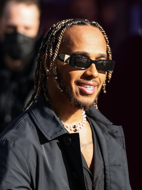 PARIS, FRANCE - MARCH 06: Lewis Hamilton attends the Valentino Womenswear Fall/Winter 2022/2023 show...