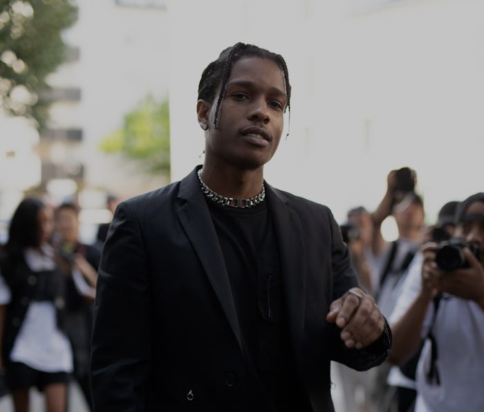 PARIS, FRANCE - JUNE 24:  A$AP Rocky is seen on the street during Paris Men's Fashion Week S/S 2019 ...