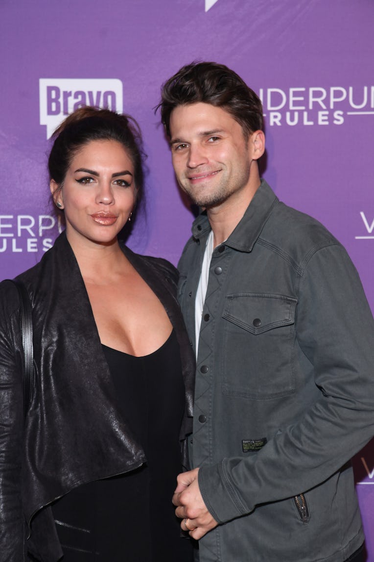 NEW YORK, NY - NOVEMBER 02: Katie Maloney and Tom Schwartz of "Vanderpump Rules" attend VanderCrawl...