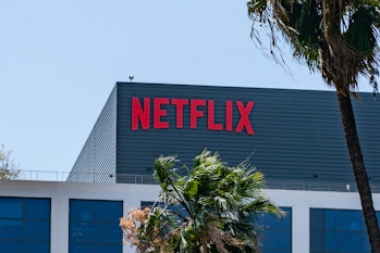 HOLLYWOOD, CA - MAY 06: General views of the Netflix corporate office buildings on Sunset Blvd on Ma...