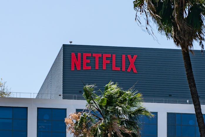 HOLLYWOOD, CA - MAY 06: General views of the Netflix corporate office buildings on Sunset Blvd on Ma...