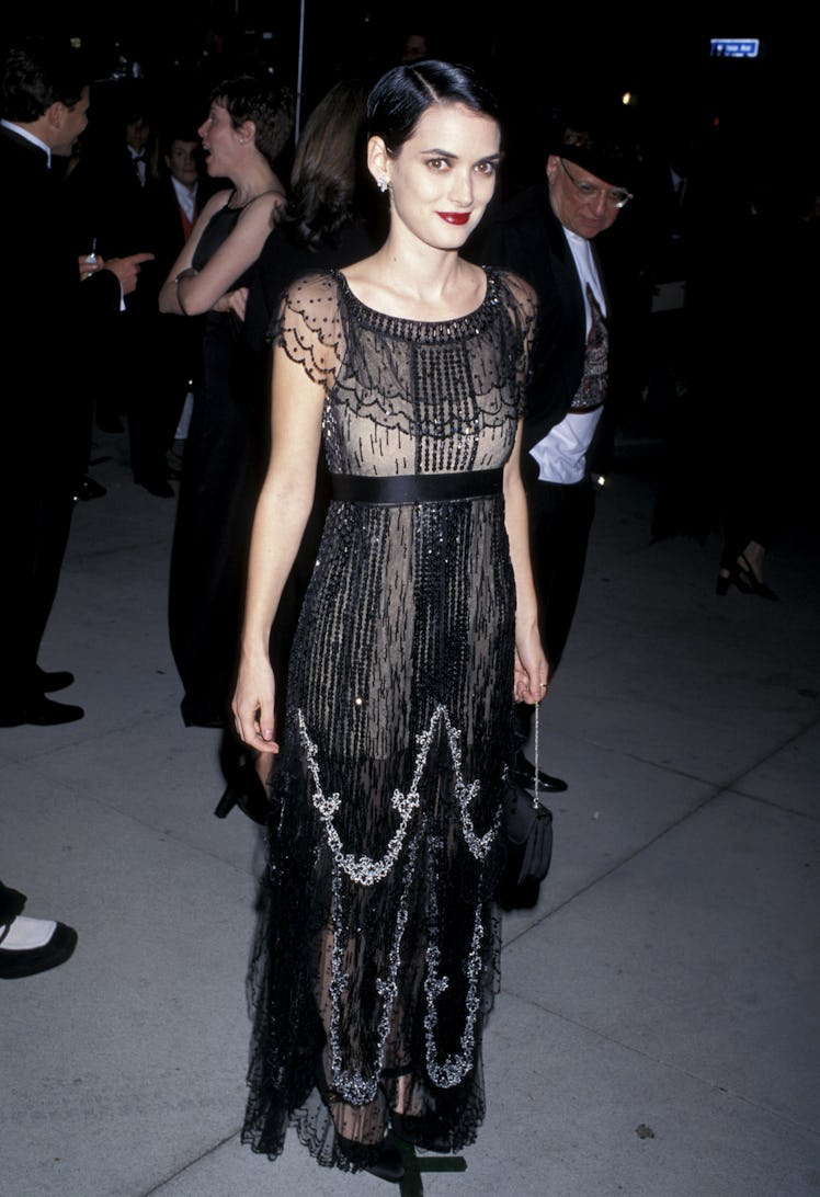 Winona Ryder in Chanel black dress at the Oscars in 1997