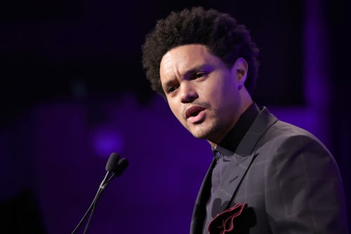 NEW YORK, NEW YORK - MARCH 15: Trevor Noah speaks onstage at the National Board of Review annual awa...