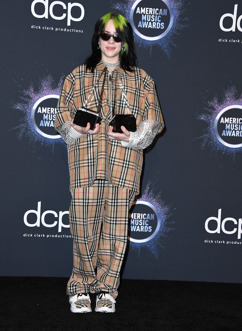 Billie Eilish in Burberry Plaid