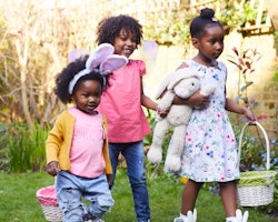 Children on an Easter Egg hunt.