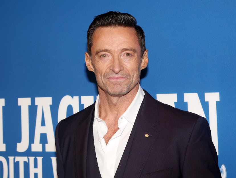 Hugh Jackman poses at the opening night of "The Music Man" on Broadway at The Winter Garden Theater ...