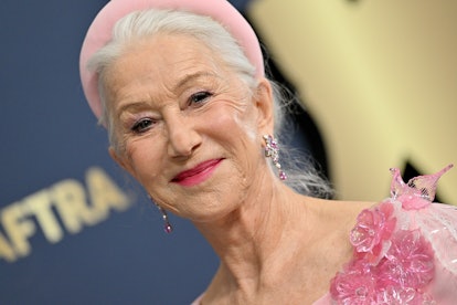 Helen Mirren attends the 28th Annual Screen Actors Guild Awards at Barker Hangar on February 27, 202...