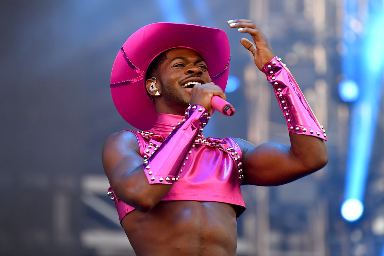 FORT LAUDERDALE, FLORIDA - DECEMBER 05: Lil Nas X performs on stage during Audacy Beach Festival at ...