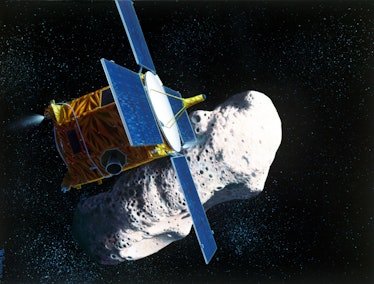 385446 04: UNDATED FILE PHOTO: An artist's rendering of the Near Earth Asteroid Rendezvous (NEAR) sp...