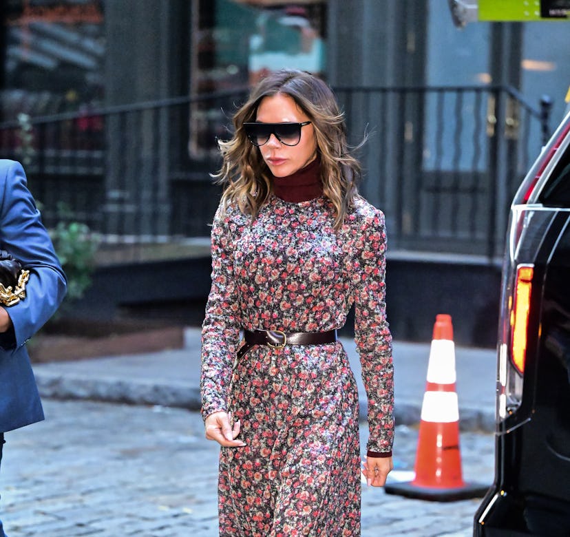 Victoria Beckham's colorful outfit.
