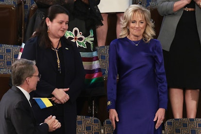 Ukrainian Ambassador to the United States Oksana Markarova and First Lady Jill Biden. 